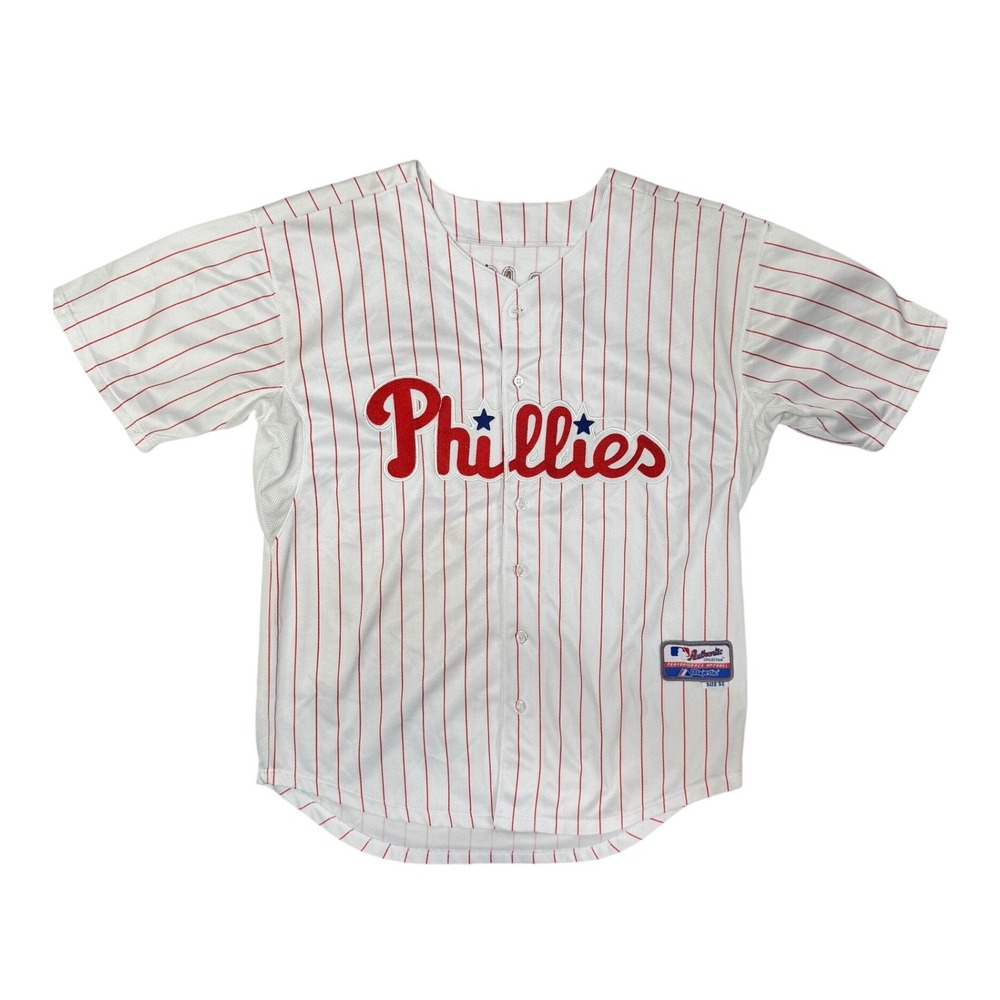 Majestic Hunter Pence Philadelphia Phillies‎ Jersey Mens 52 Authentic Pinstripe